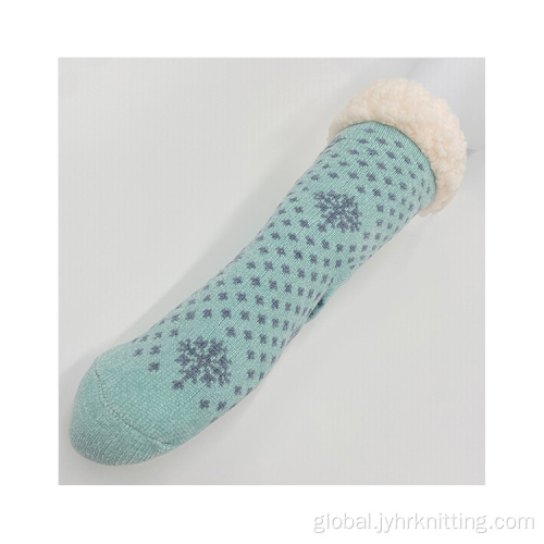 Ladies Slipper Socks With Grips Anti Slip Thermal Winter Cable Knit Slipper Socks Manufactory